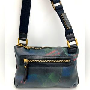 L.A.M.B. Saffiano Leather Tartan Plaid Crossbody Bag